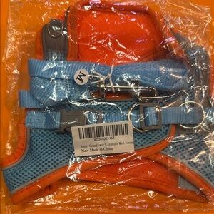 Blue and Orange Adjustable Mesh Harness